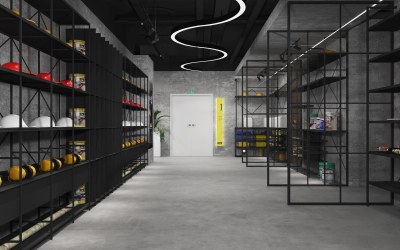 工业风公司产品展示厅3D模型下载
